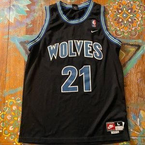 Classic Throwback Minnesota Timberwolves Kevin Garnet Jersey size Large